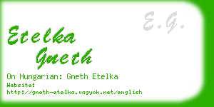 etelka gneth business card